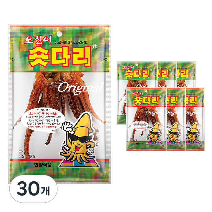 한양식품 주식회사 오징어숏다리, 20g, 30개