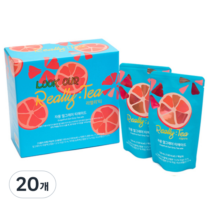 룩 아워 리얼리티 자몽 얼그레이 티에이드, 120ml, 20개