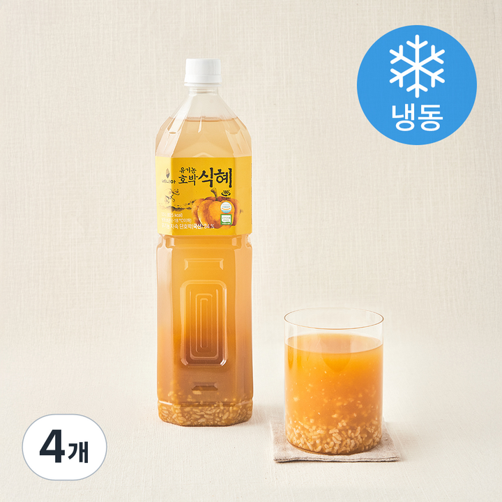 네니아 유기가공식품 인증 호박식혜 (냉동), 4개, 1.5L