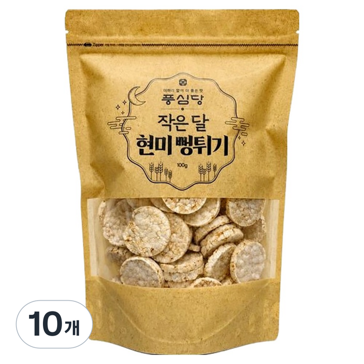 풍심당 국내산 현미 뻥튀기, 10개, 100g