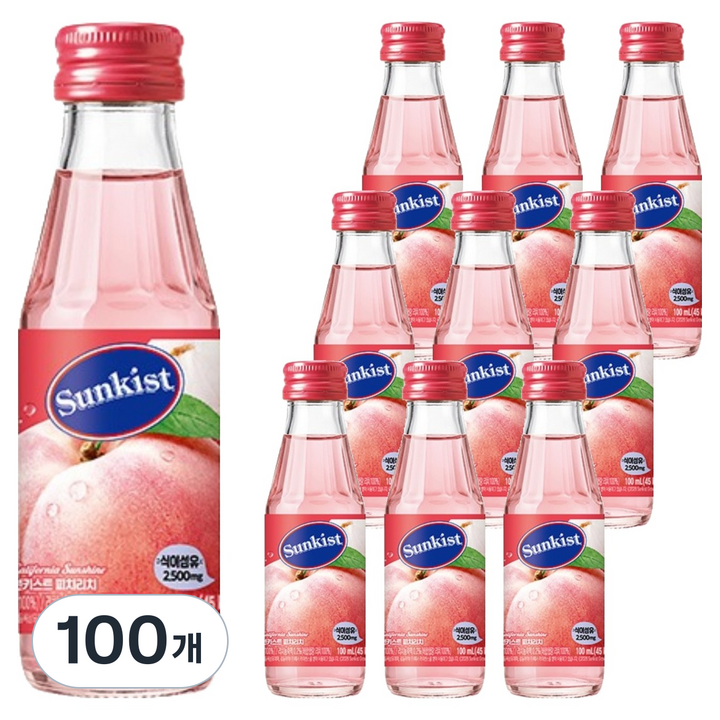 썬키스트 피치리치 주스, 100개, 100ml