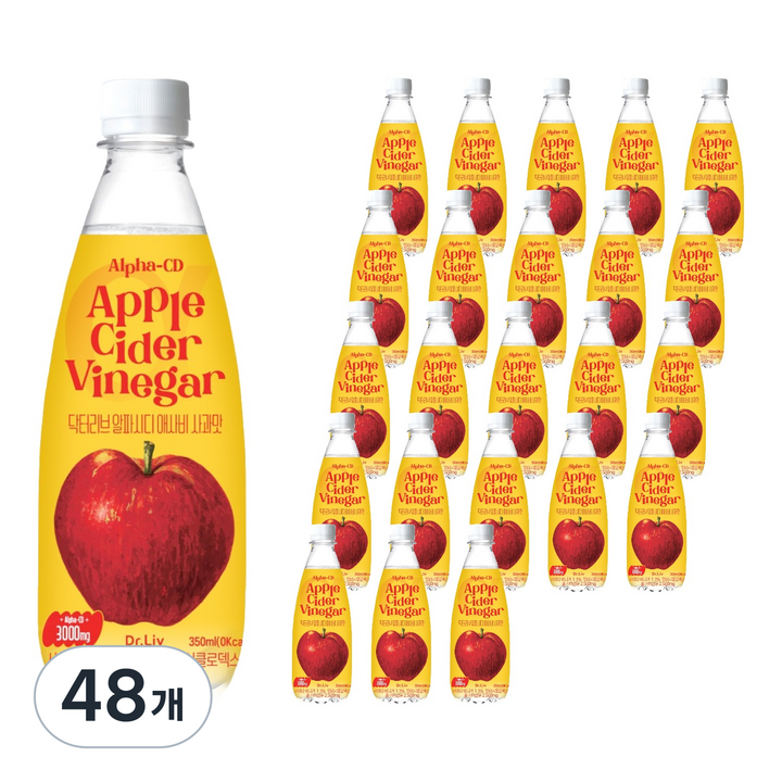 제로아워 알파시디 애사비 사과맛 탄산음료, 48개, 350ml