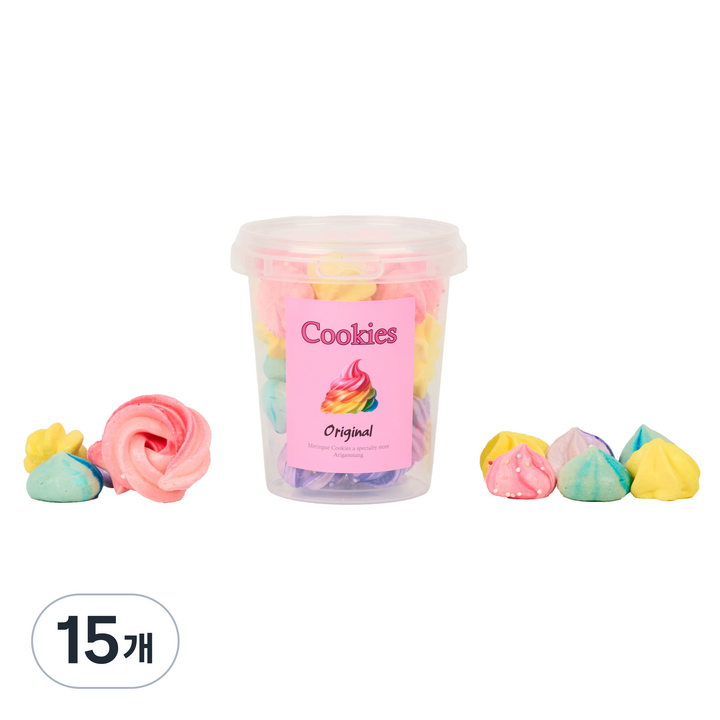아리감성 원통형 오리지널 머랭쿠키, 30g, 15개