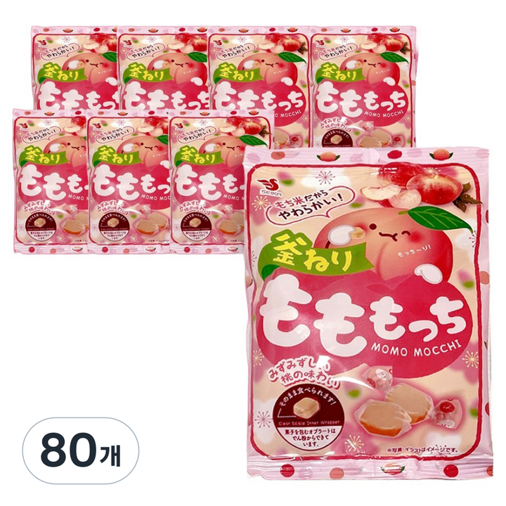 세이카 복숭아 모찌 모모 젤리, 32g, 80개