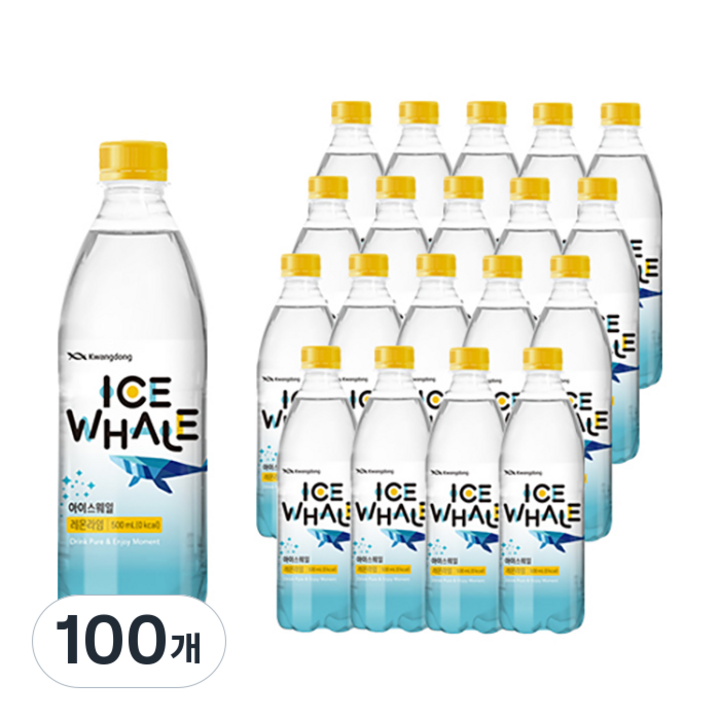 광동제약 아이스웨일 레몬라임, 500ml, 100개
