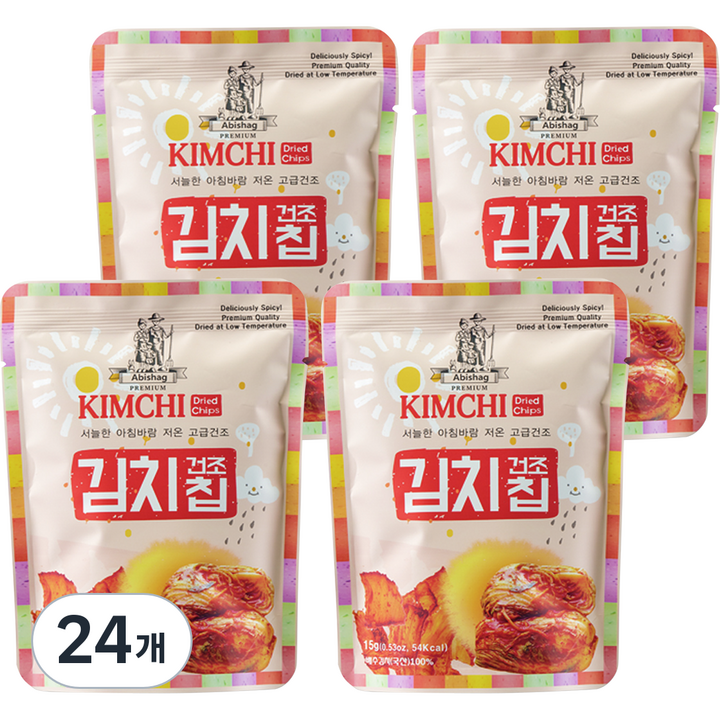 아비삭 건조 김치칩, 15g, 24개