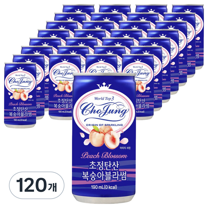 초정탄산수 복숭아블라썸 탄산수, 190ml, 120개