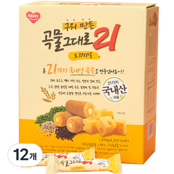 곡물그대로21 구워만든 스낵 오리지널, 12개, 1kg