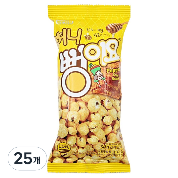 서울식품 허니 뻥이요, 50g, 25개