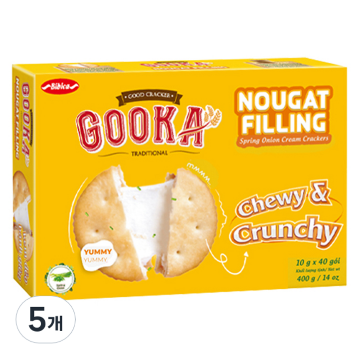 비비카 구카 누가 필링 크래커, 400g, 5개