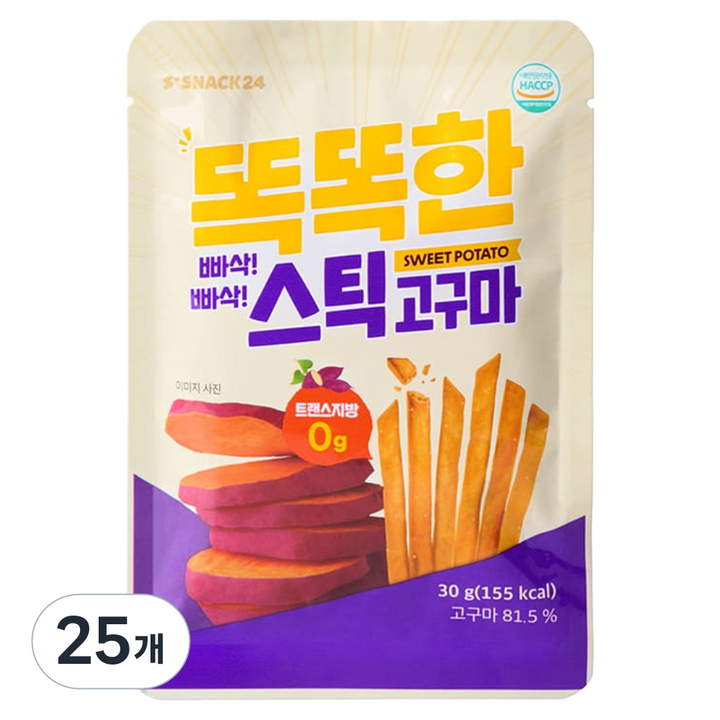 스낵24 똑똑한 고구마 스틱, 25개, 30g