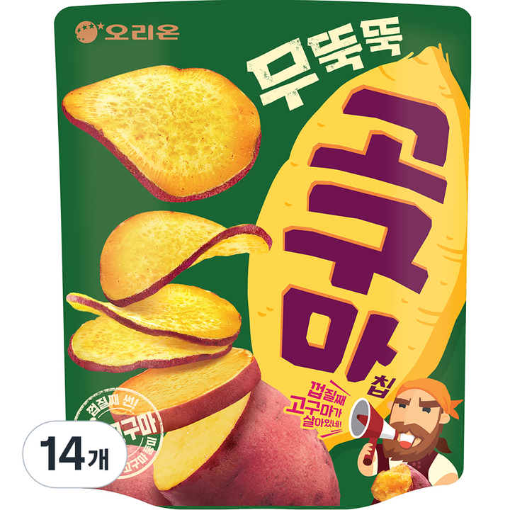 오리온 무뚝뚝 고구마칩, 56g, 14개