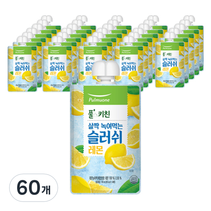 풀무원 풀스키친 살짝 녹여먹는 슬러쉬 레몬, 100ml, 60개