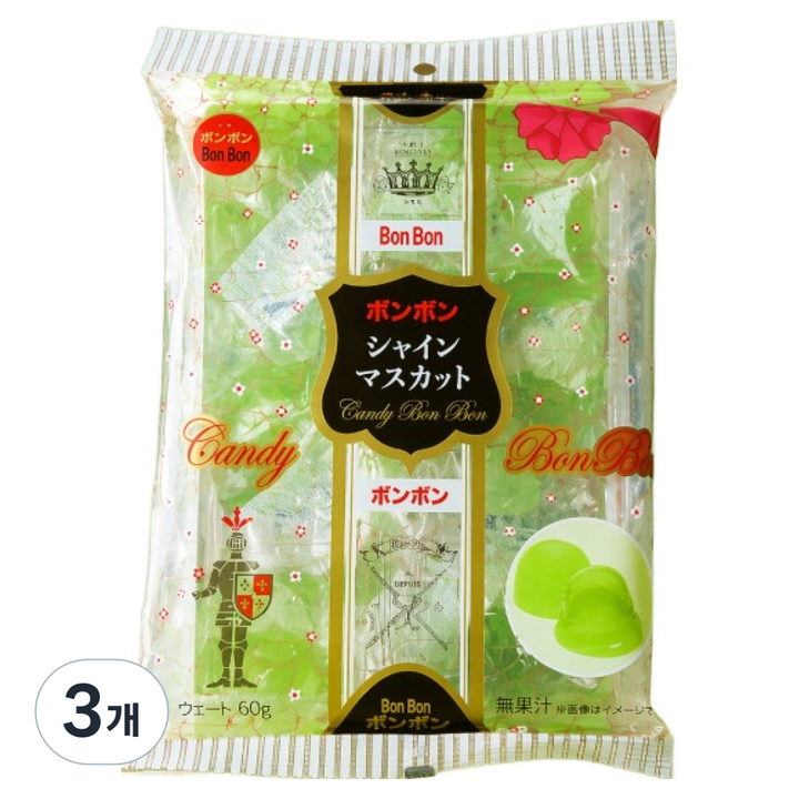 봉봉캔디 샤인머스켓 필링캔디, 480g, 3개
