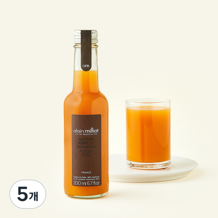 알랭밀리아 살구 넥타, 200ml, 5개