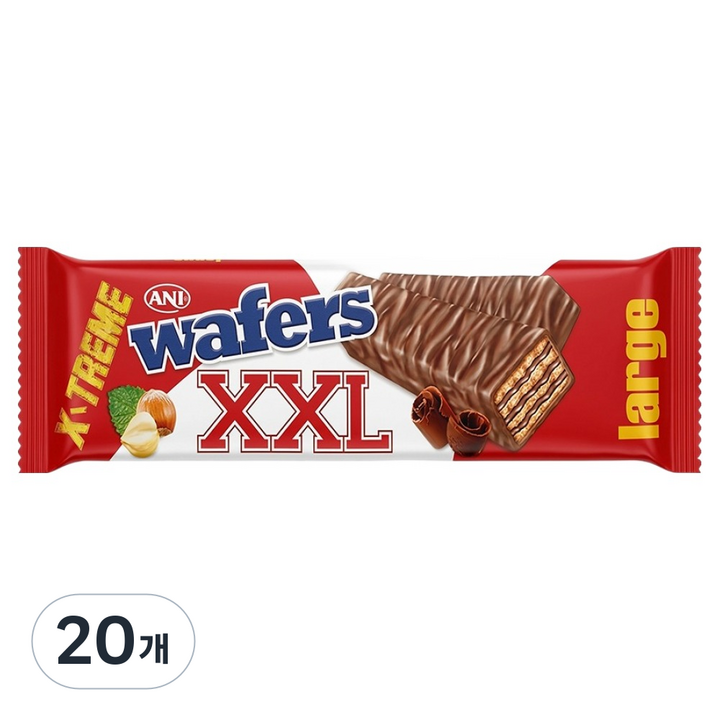 애니 엑스엑스엘 코코아 헤이즐넛크림 웨이퍼, 20개, 50g