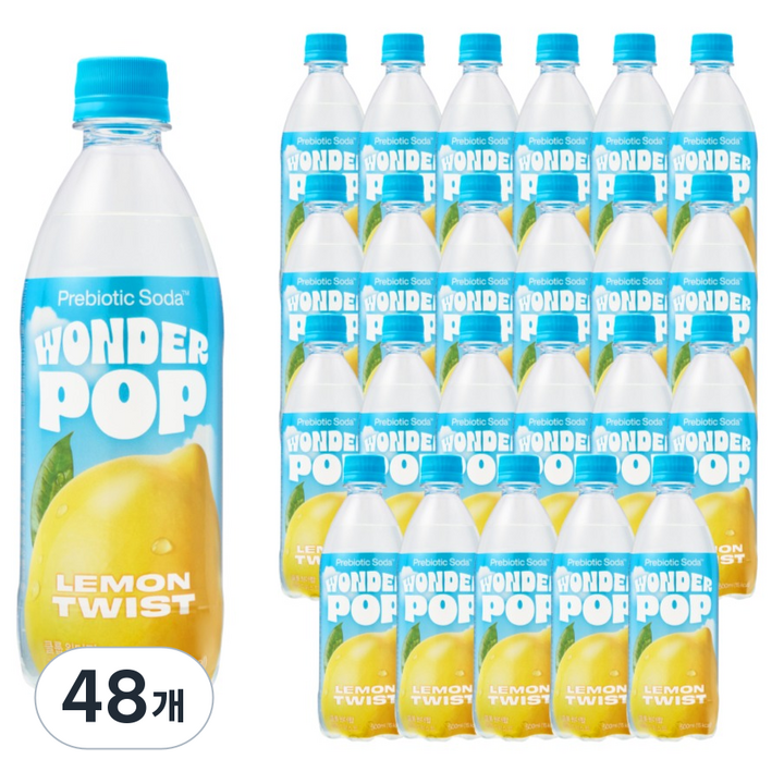 클룹 원더팝 프리바이오틱스 레몬트위스트, 48개, 500ml