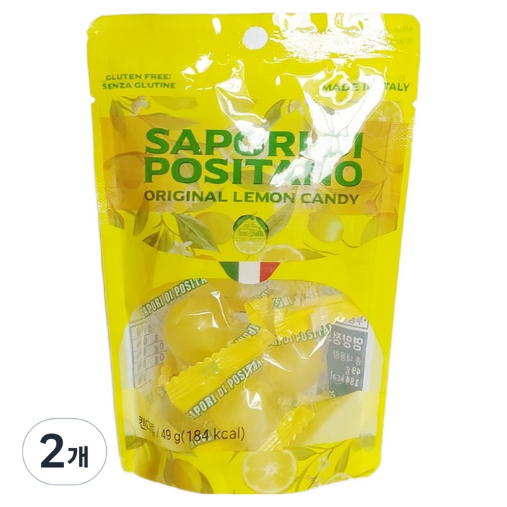 사포리디포지타노 레몬맛 캔디, 49g, 2개