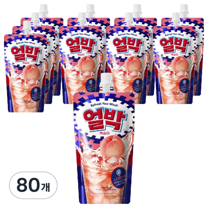 박카스 얼박 복숭아, 210ml, 80개