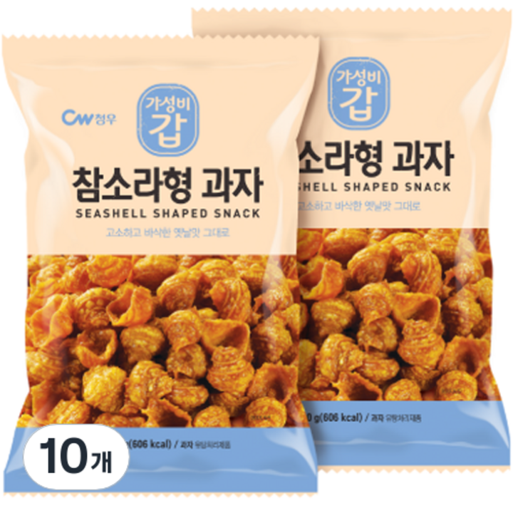 청우식품 참소라형 과자, 120g, 10개