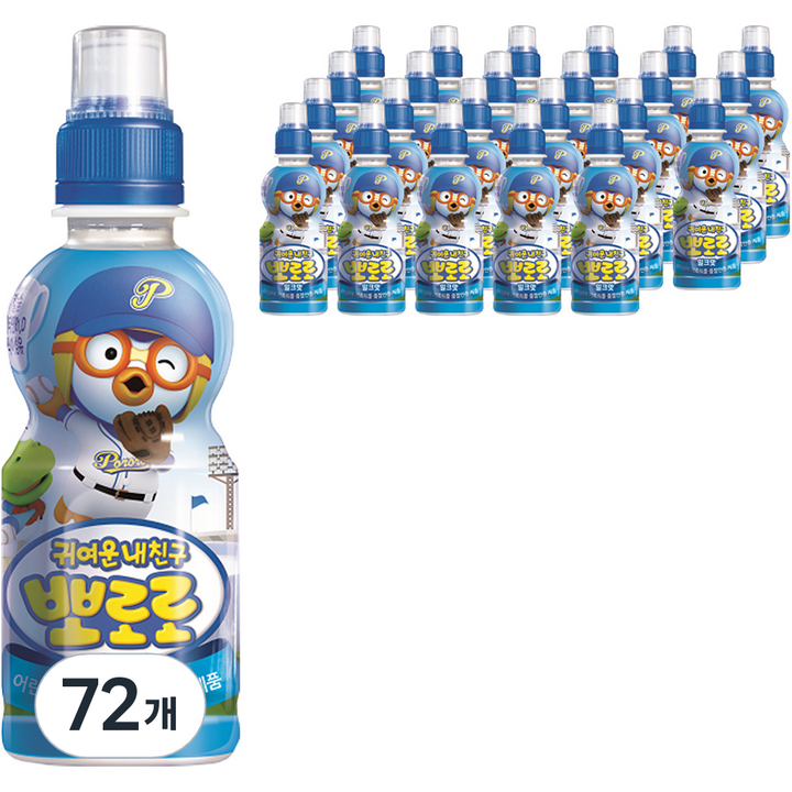 팔도 귀여운내친구 뽀로로 밀크맛, 235ml, 72개