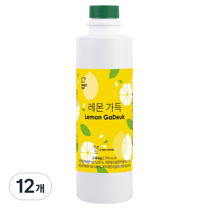 스위트컵 레몬가득 농축액, 1.18kg, 12개