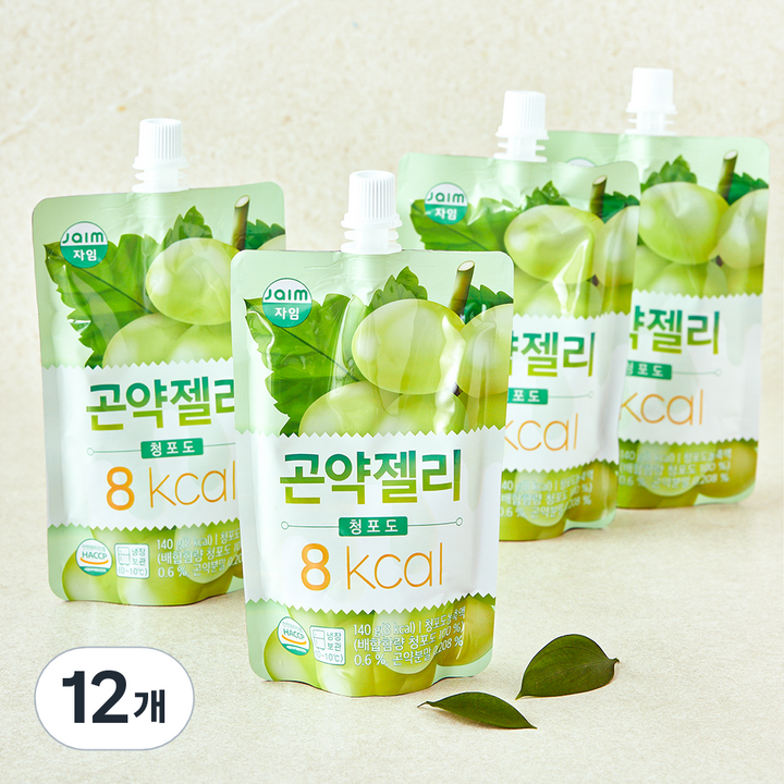 jaim 곤약젤리 청포도, 140g, 1개입, 12개