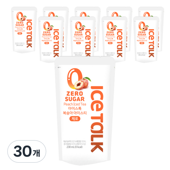 아이스톡 제로 복숭아 아이스티, 30개, 230ml