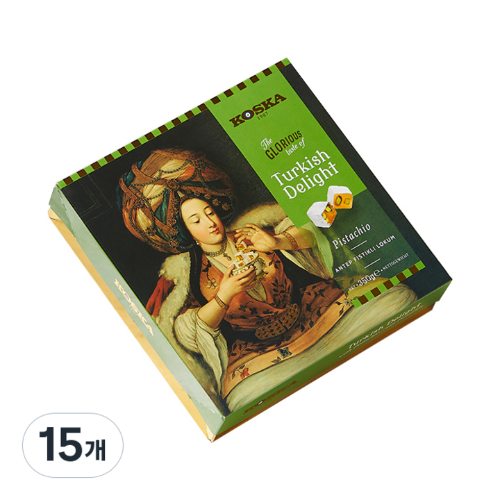 코스카 피스타치오 터키쉬 딜라이트 카이막 로쿰 젤리, 15개, 350g