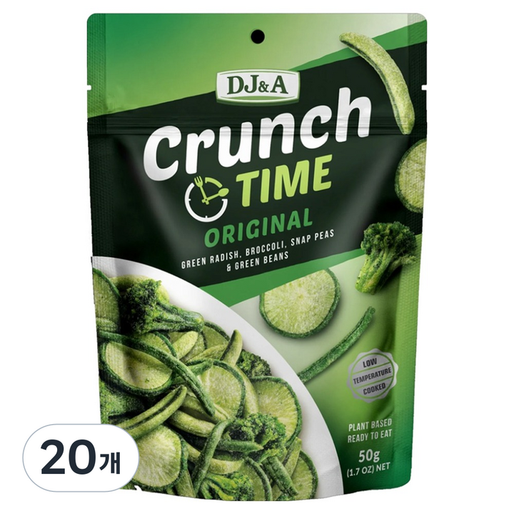디제이앤에이 크런치 타임 오리지널 스낵, 50g, 20개