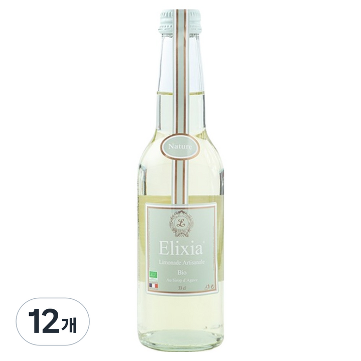 엘릭시아 유기농 레몬 탄산음료, 330ml, 12개