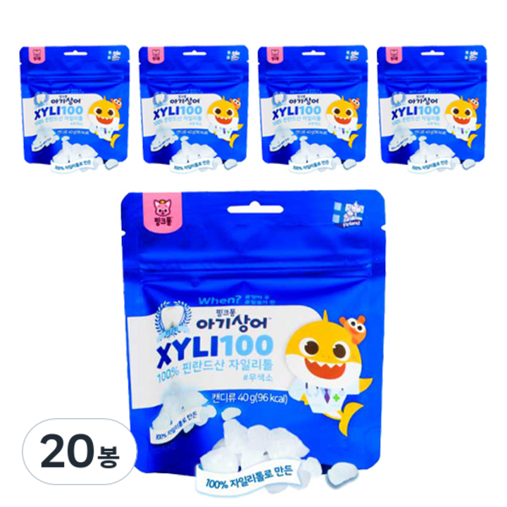 핑크퐁 아기상어 자일리100 캔디, 40g, 20개