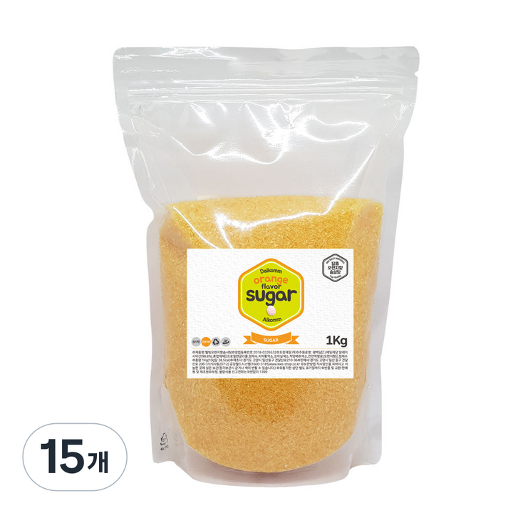 웰빙 솜사탕 설탕 오렌지향, 1kg, 15개