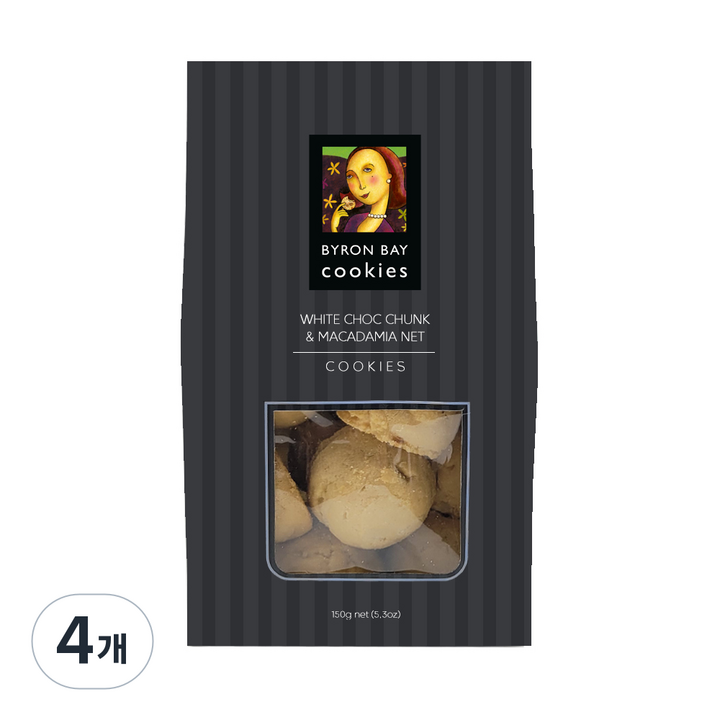 바이런베이 화이트초코 마카다미아 쿠키, 150g, 4개
