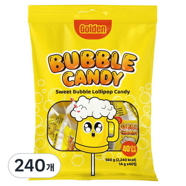 골든 버블 캔디, 240개, 14g
