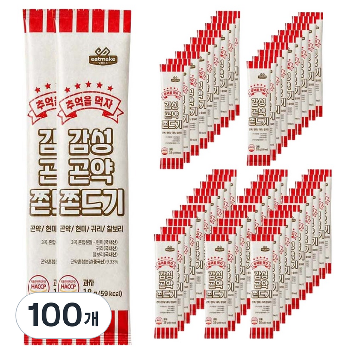 감성 곤약 쫀드기, 18g, 100개