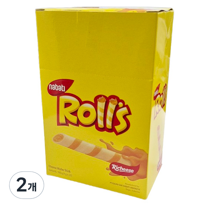 리치즈 롤스 치즈 롤스틱 20p, 180g, 2개