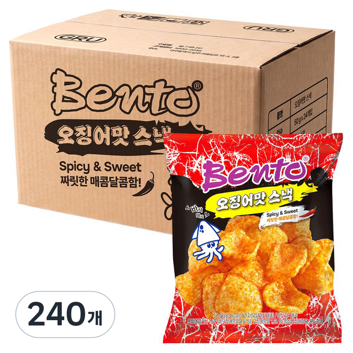 벤토 오징어맛 스낵, 50g, 240개