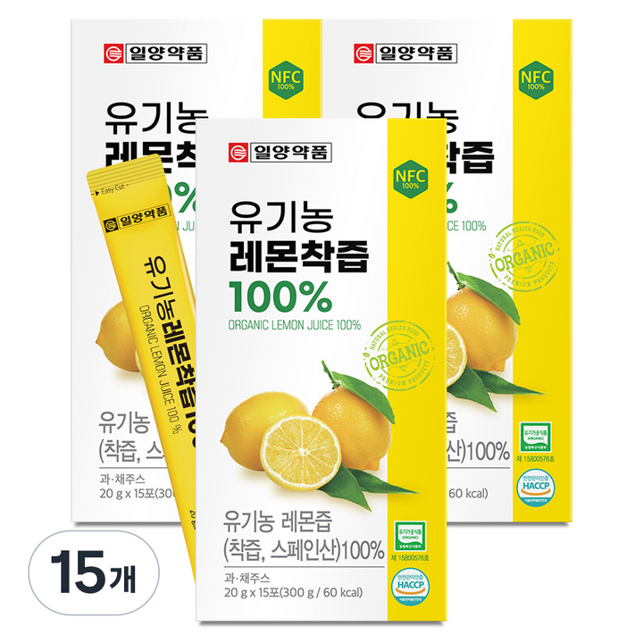 일양약품 레몬착즙 15p, 300g, 15개