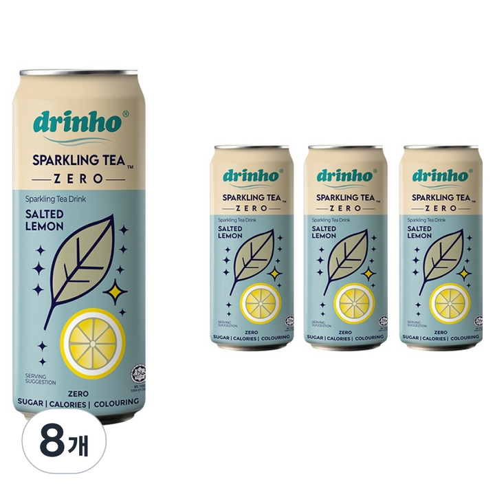 드린호 제로 스파클링티 솔티드레몬, 8개, 320ml