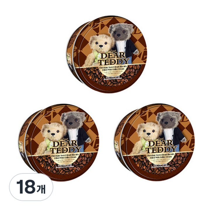VFOODS 디어테디 플라워비스킷 커피크림, 150g, 18개
