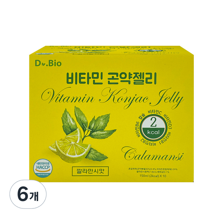 단디라이프 2칼로리 곤약젤리 깔라만시 10p, 6개, 1.5L
