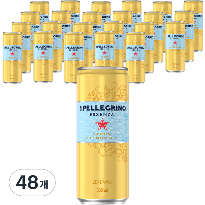 산펠레그리노 에센자 레몬 레몬 제스트, 48개, 330ml