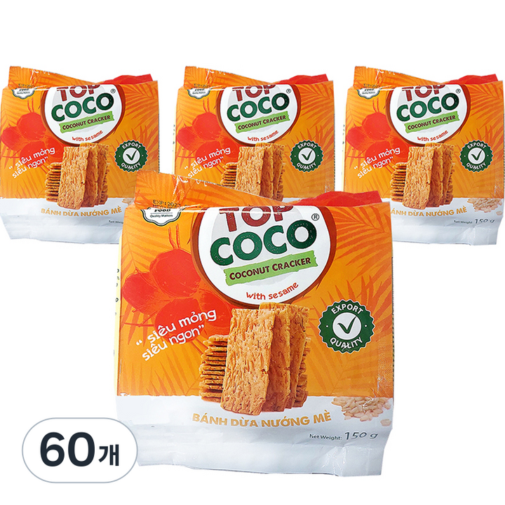 탑 코코 코코넛 크래커 참깨맛 10p, 150g, 60개