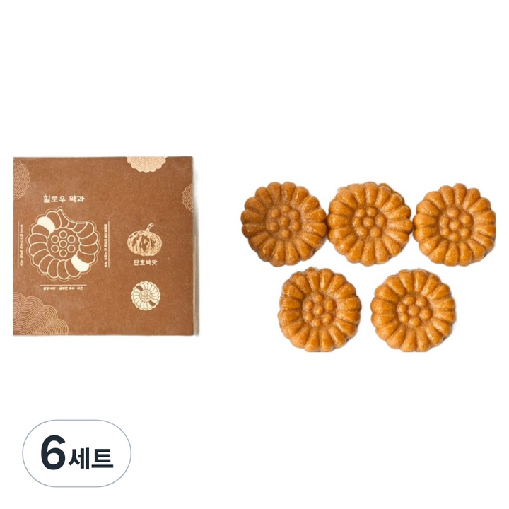꼬랑지마카롱 힐로우 약과 단호박맛 5p, 85g, 6세트