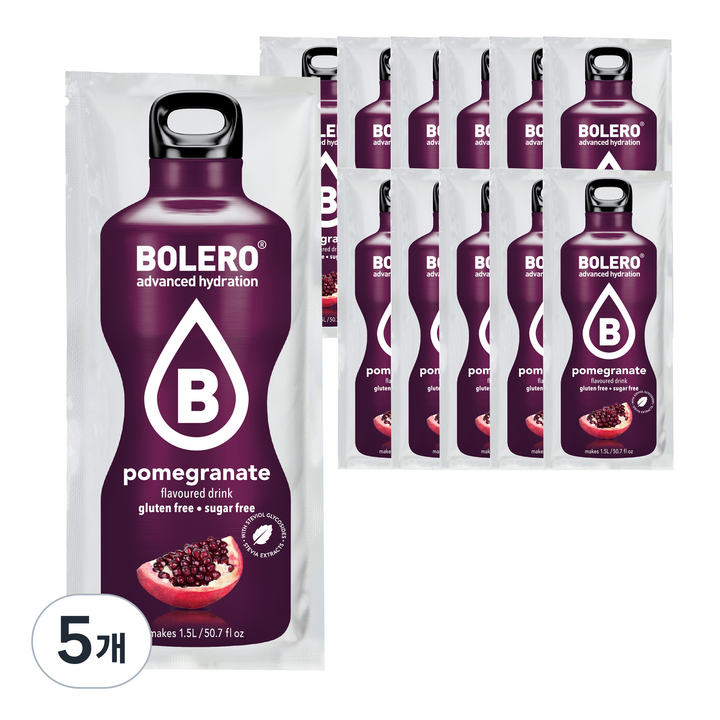 볼레로 2kcal 무설탕 과일워터 대용량 음료 석류, 9g, 12개입, 5개
