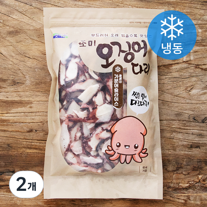 갯마을 조미 오징어다리 가문어 슬라이스 (냉동), 500g, 2개