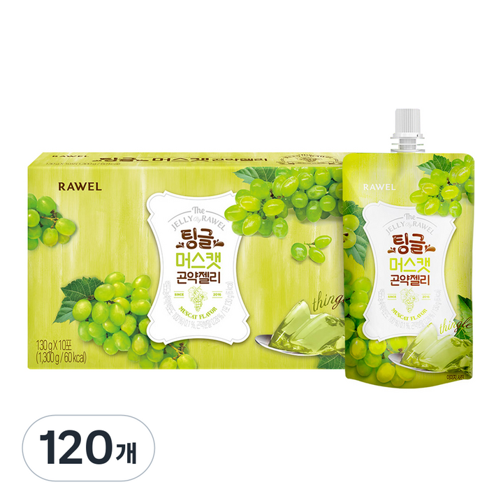 팅글 로엘 곤약젤리 머스캣맛, 130g, 120개