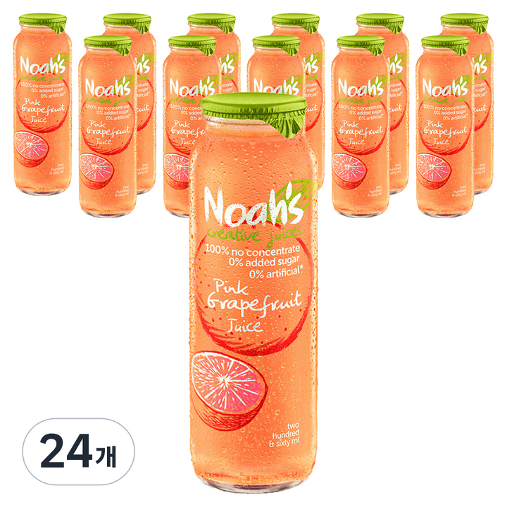 노아주스 핑크 자몽주스, 260ml, 24개