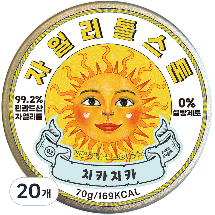 자일리톨스톤 사탕 치카치카, 70g, 20개